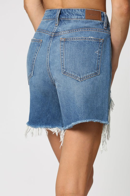 Super Cute Heavy Frayed Denim Jean Shorts | Bella Lucca Boutique