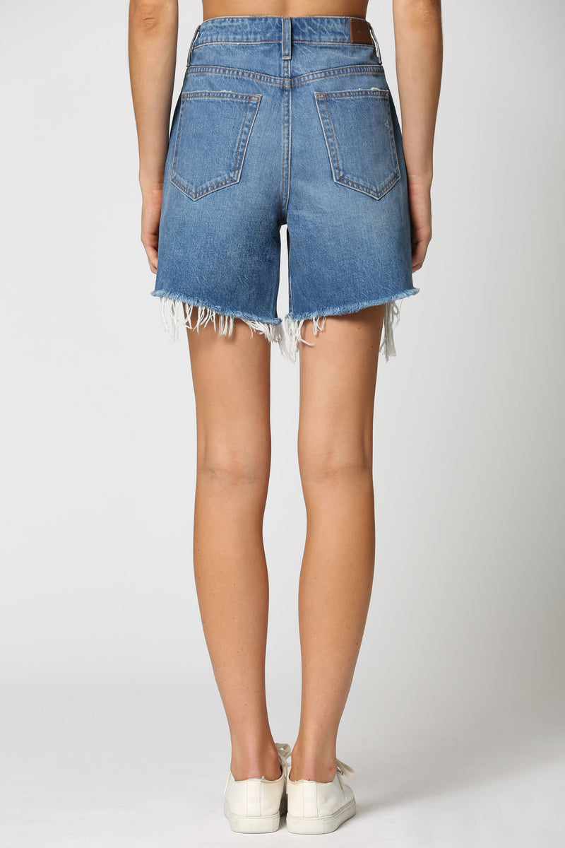 Super Cute Heavy Frayed Denim Jean Shorts | Bella Lucca Boutique