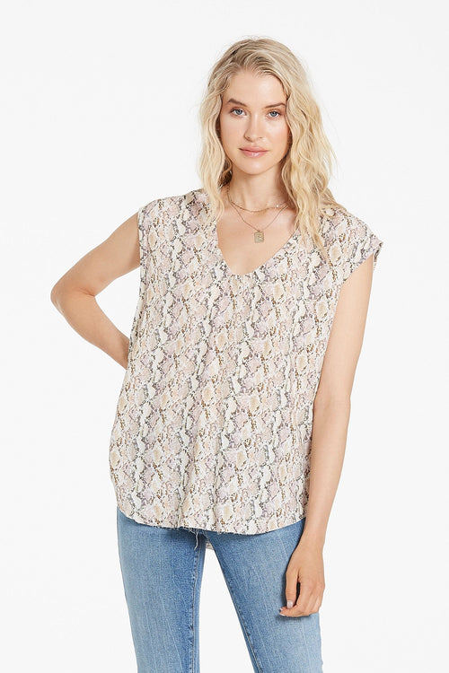 Dear John Yanis Twilight Snake Print Blouse | Bella Lucca Boutique