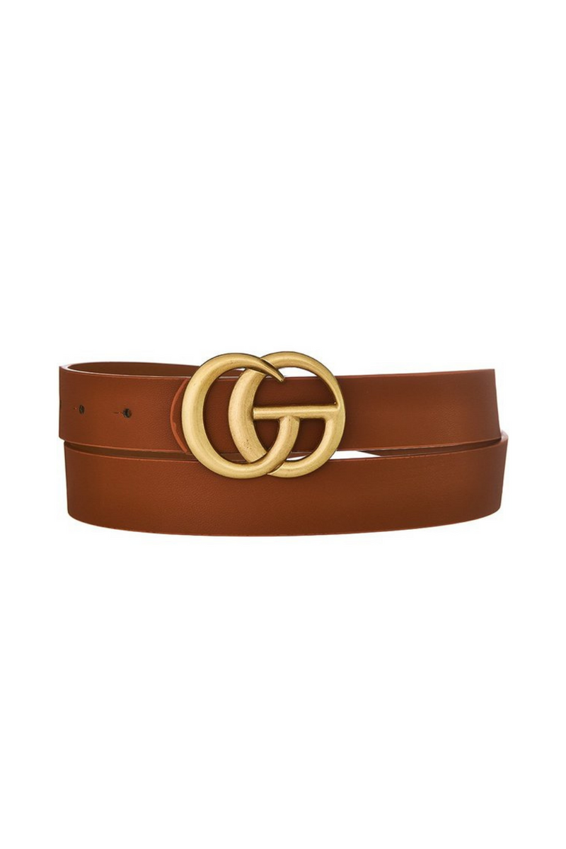 udendørs Natura tillykke Faux Leather Belt with Matte Gold Metal Buckle | Bella Lucca Boutique