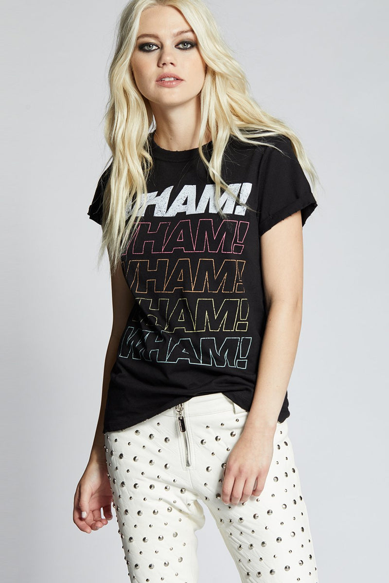  Vintage Wham! Logo Fitted Tee-Bella Lucca Boutique