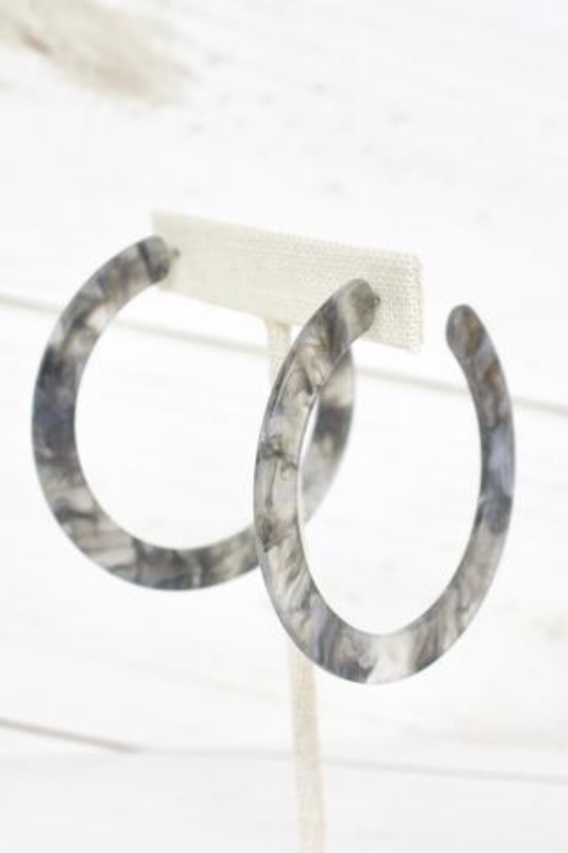 Virtue Jewelry Large Acrylic Hoop Earrings | Bella Lucca Boutique