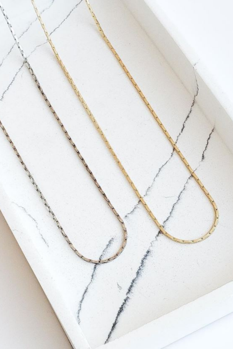 PETITE INTERLOCK CHAIN | SILVER