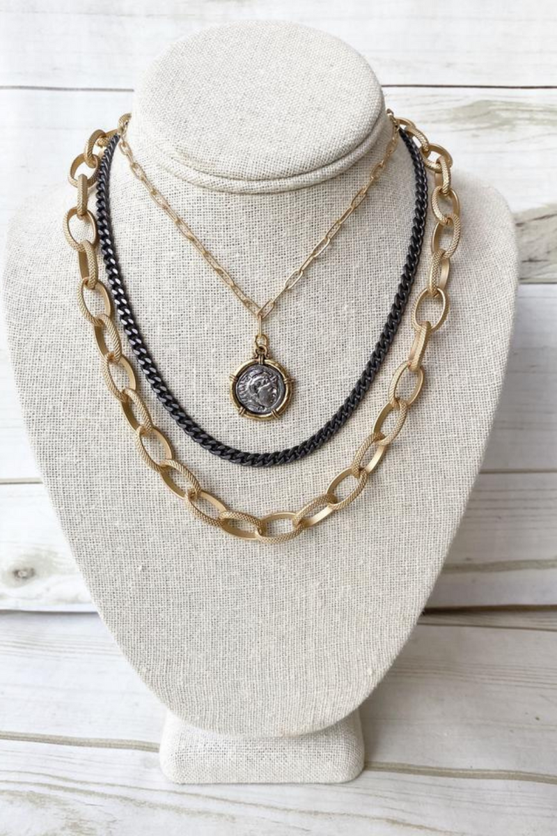Virtue Jewelry Etched Chain Necklace | Bella Lucca Boutique