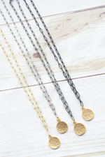 PAPERCLIP NECKLACE | SMALL COIN CHARM