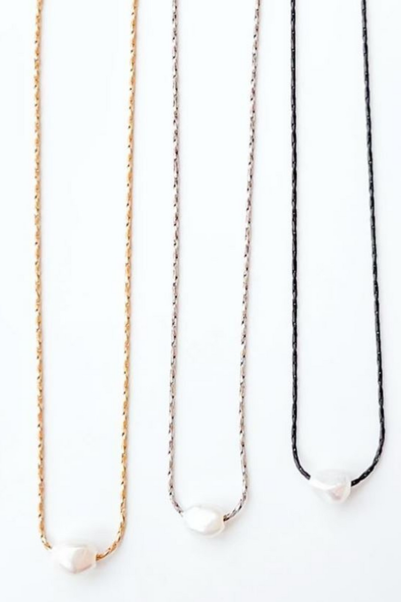 PETITE ROPE CHAIN BLACK | MINI PEARL