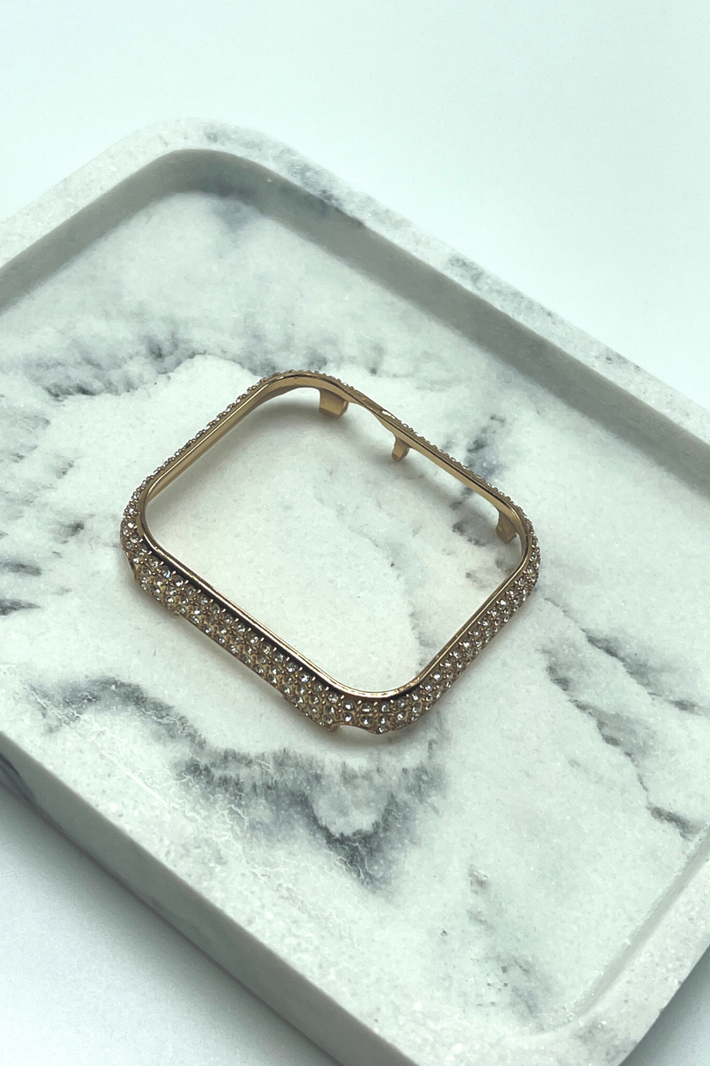 Rose Gold Crystal CZ Apple Watch Face Plate Bumper | Bella Lucca Boutique All Rights Reserved