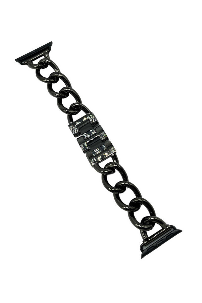Chunky Gunmetal Chain Link Apple Watch Band | Bella Lucca Boutique All Rights Reserved