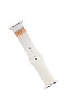 White Silicone Apple Watch Band with Rose Gold Accent Rings | Bella Lucca Boutique All Rights Reserved