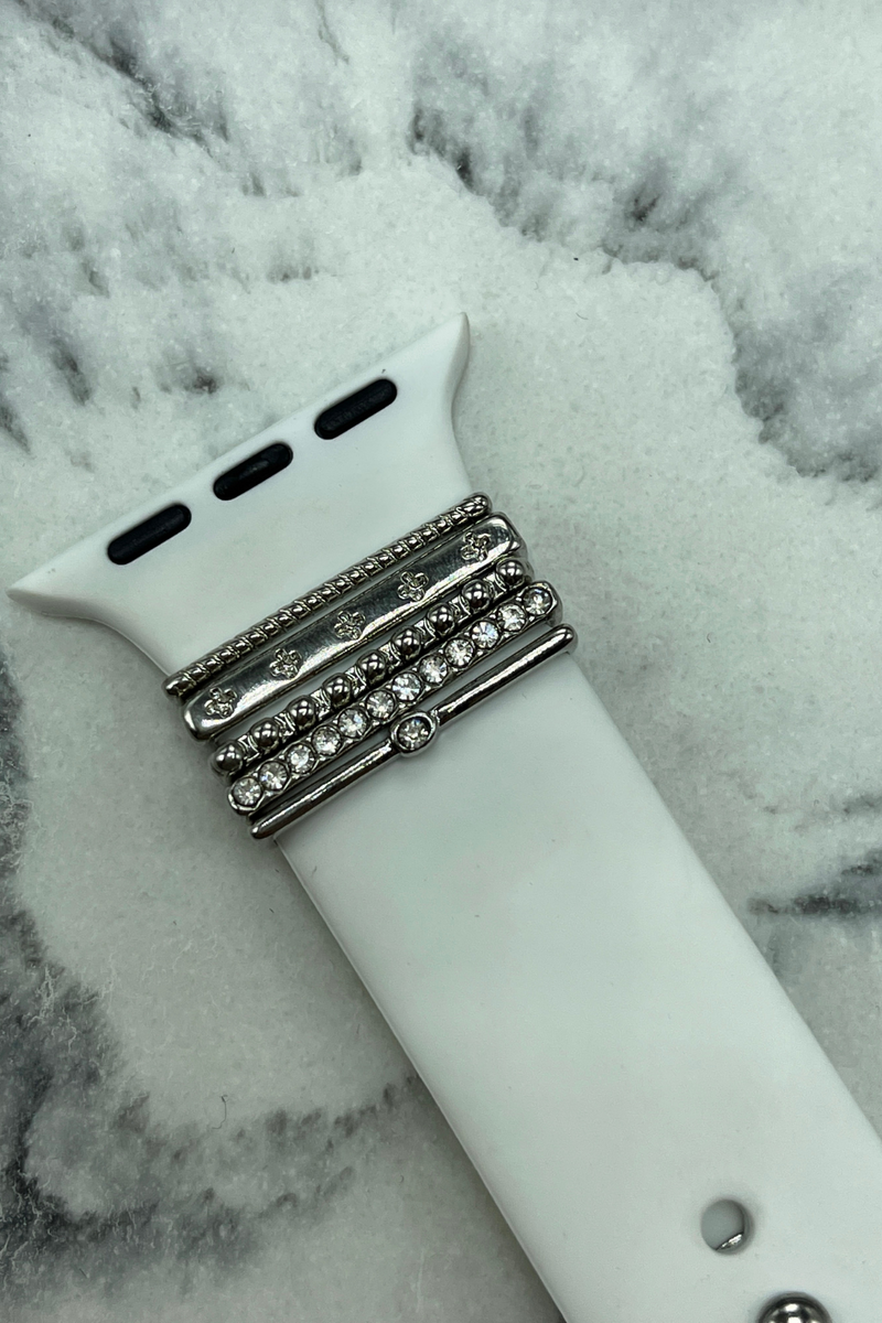 Apple Watch Band Silver Accent Rings | Bella Lucca Boutique All Rights Reserved