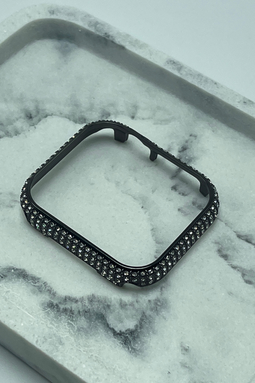 Gunmetal Crystal CZ Apple Watch Face Plate Bumper | Bella Lucca Boutique All Rights Reserved