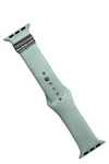 White Silicone Apple Watch Band with Silver Accent Rings | Bella Lucca Boutique All Rights Reserved