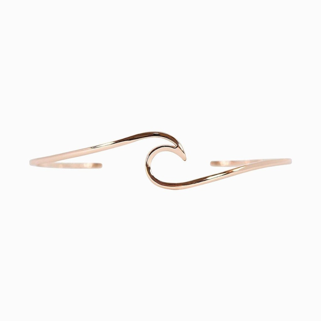 Pura Vida Wave Cuff Bracelet Rose Gold