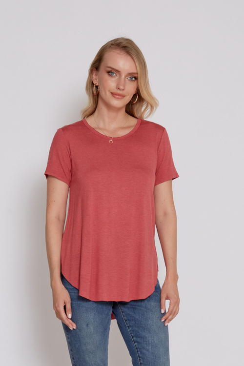 Another Love Julie Crew Neck Tee Wild Rose | Bella Lucca Boutique