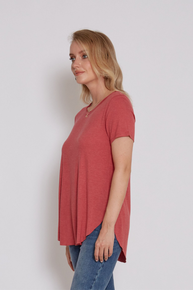 Another Love Julie Crew Neck Tee Wild Rose | Bella Lucca Boutique