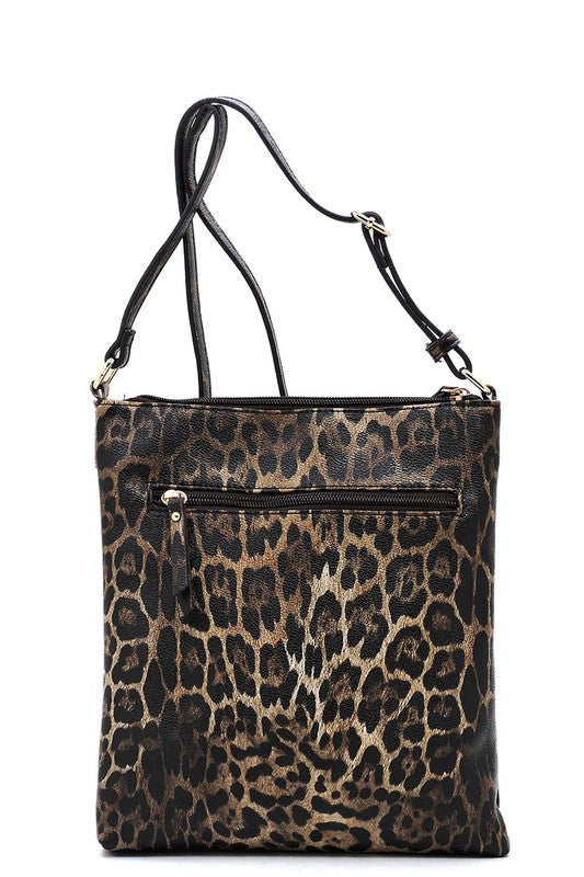 Vegan Leopard Satchel Crossbody | Bella Lucca Boutique
