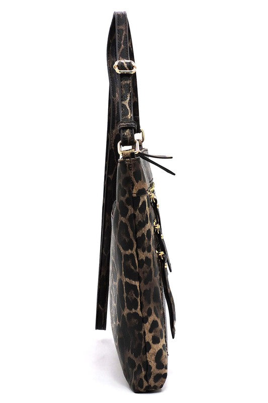 Vegan Leopard Satchel Crossbody | Bella Lucca Boutique