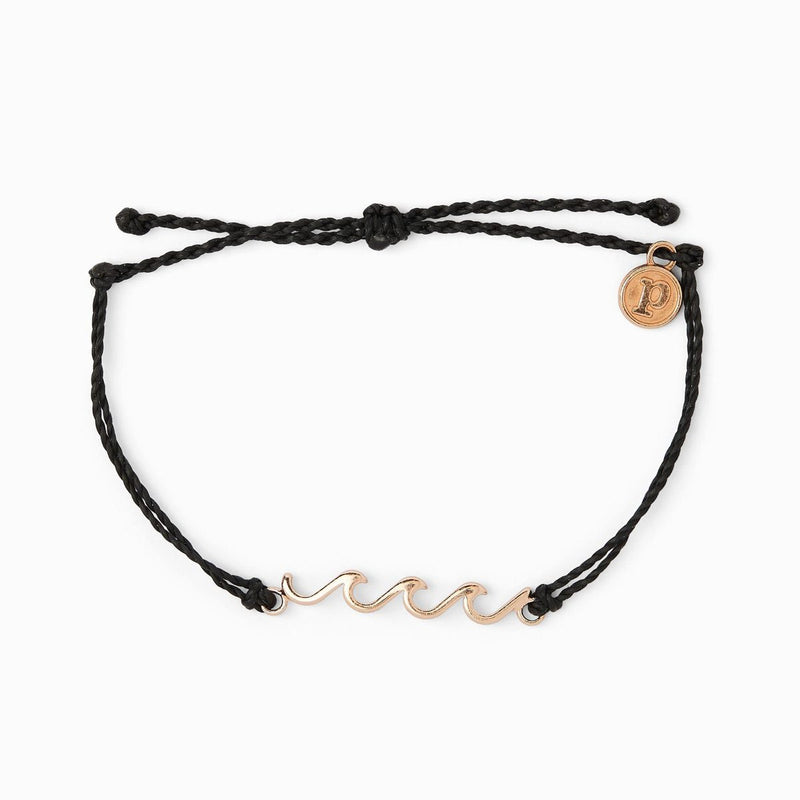DELICATE WAVE CHARM BRACELET ROSE GOLD | PURA VIDA