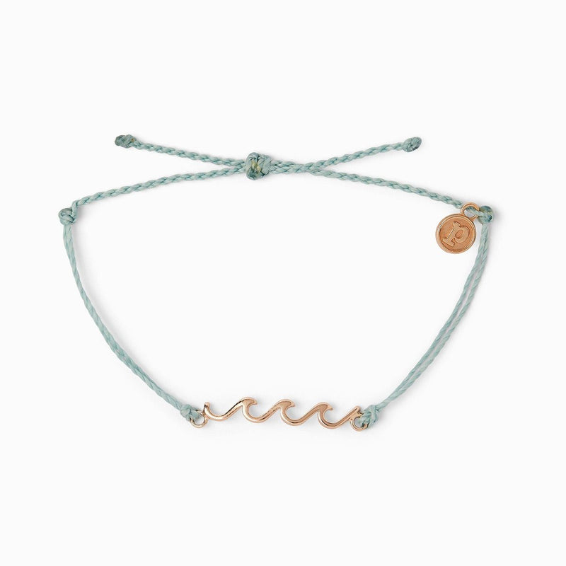 DELICATE WAVE CHARM BRACELET ROSE GOLD | PURA VIDA