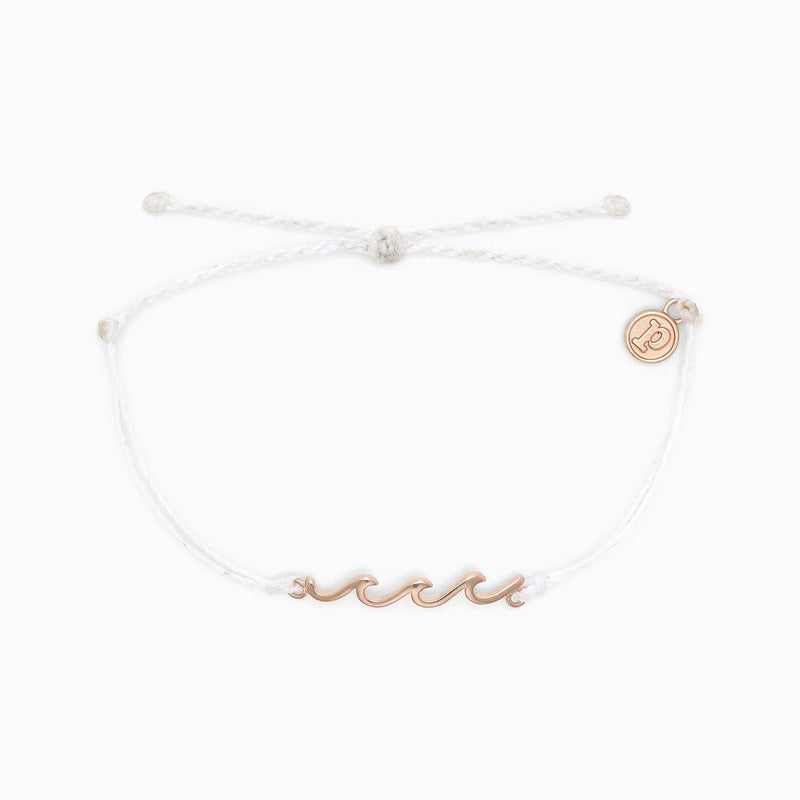 DELICATE WAVE CHARM BRACELET ROSE GOLD | PURA VIDA