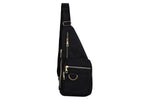 Black Fabric Crossbody Sling Bag | Bella Lucca Boutique