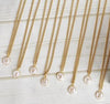 Monogram Initial Curb Chain Necklace-Bella Lucca Boutique
