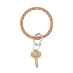 O-Venture Big O Leather Key Ring | Mocha Ostrich | Bella Lucca Boutique