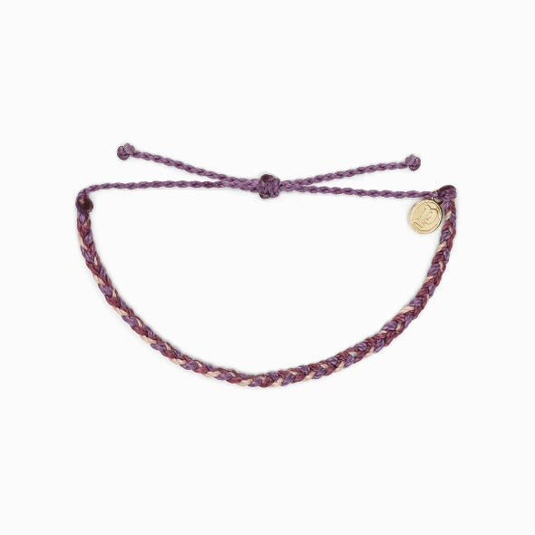 Pura Vida Mini Braided Bracelet purple peak colorful beach vibes wrist candy purple maroon color