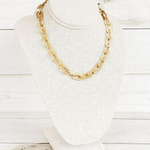 Gold Oval Thick Link Chain Necklace Virtue Jewelry