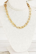 Gold Oval Thick Link Chain Necklace Virtue Jewelry