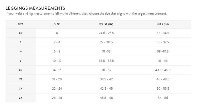 Spanx Look at Me Now Seamless Leggings Size Chart
