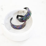 Virtue Jewelry Galaxy Medium Flat Acrylic Hoop Earrings | Bella Lucca Boutique