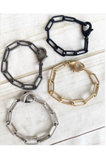 Virtue Jewelry XL Silver Paperclip Bracelet | Bella Lucca Boutique