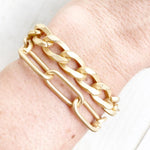 Virtue Jewelry XL Gold Paperclip Bracelet | Bella Lucca Boutique
