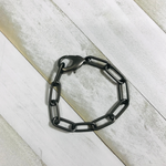 Virtue Jewelry XL Gunmetal Paperclip Bracelet | Bella Lucca Boutique