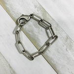 Virtue Jewelry XL Silver Paperclip Bracelet | Bella Lucca Boutique